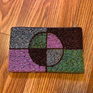 Retro Beaded Clutch